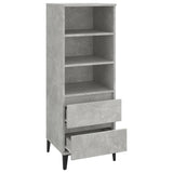 Highboard Concrete Grey 40x36x110 cm Engineered Wood - Top-Down View