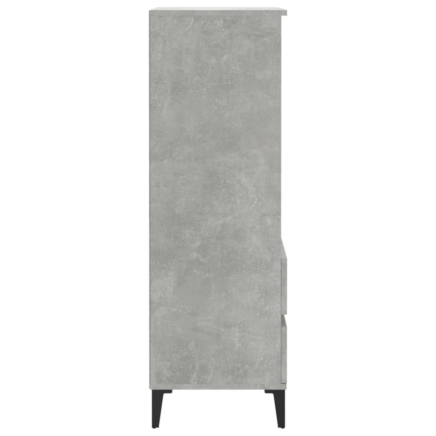 Highboard Concrete Grey 40x36x110 cm Engineered Wood