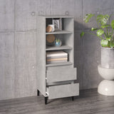 Highboard Concrete Grey 40x36x110 cm Engineered Wood - Rear View