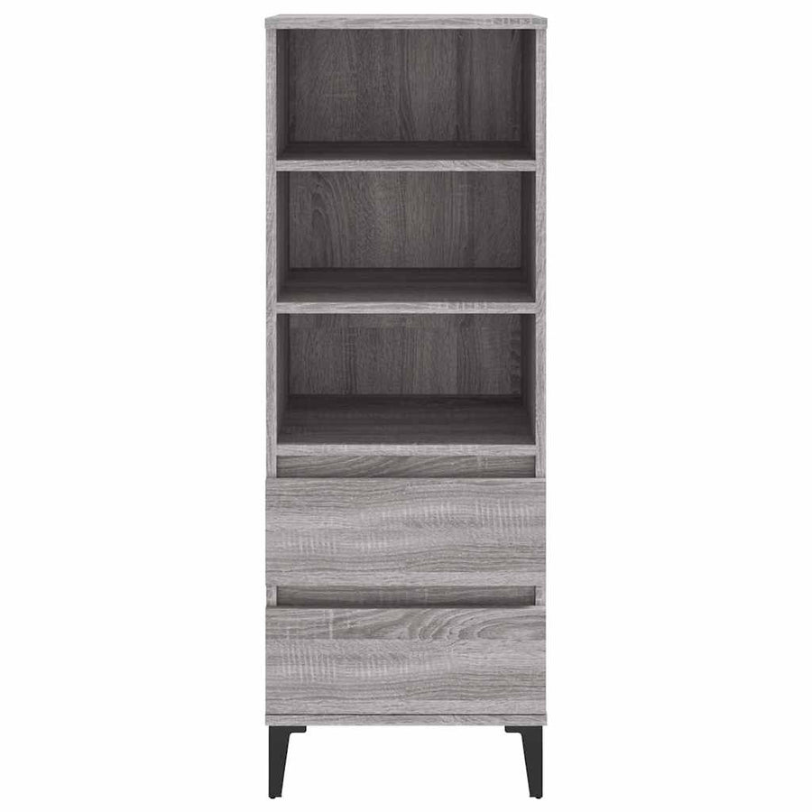 Highboard Grey Sonoma 40x36x110 cm Engineered Wood