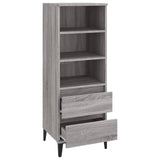 Highboard Grey Sonoma 40x36x110 cm Engineered Wood - Top-Down View