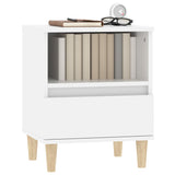 Bedside Cabinet White 40x35x50 cm - Top-Down View
