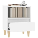 Bedside Cabinet White 40x35x50 cm - 45-Degree Angle