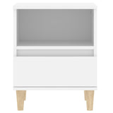 Bedside Cabinet White 40x35x50 cm - Rear View