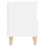 Bedside Cabinet White 40x35x50 cm - Low Angle