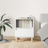 Bedside Cabinets 2 pcs White 40x35x50 cm - Side View