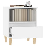 Bedside Cabinets 2 pcs White 40x35x50 cm - 45-Degree Angle