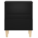Bedside Cabinet Black 40x35x50 cm - Rear View
