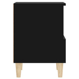 Bedside Cabinet Black 40x35x50 cm - Low Angle