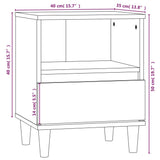 Bedside Cabinet Black 40x35x50 cm - Extra Image