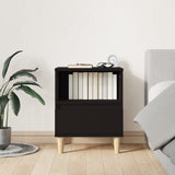 Bedside Cabinets 2 pcs Black 40x35x50 cm - Side View