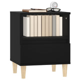 Bedside Cabinets 2 pcs Black 40x35x50 cm - Top-Down View