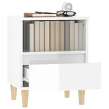 Bedside Cabinet High Gloss White 40x35x50 cm - 45-Degree Angle