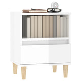 Bedside Cabinets 2 pcs High Gloss White 40x35x50 cm - Top-Down View