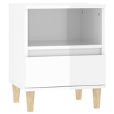 Bedside Cabinets 2 pcs High Gloss White 40x35x50 cm