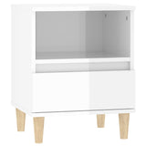 Bedside Cabinets 2 pcs High Gloss White 40x35x50 cm - Rear View