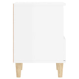 Bedside Cabinets 2 pcs High Gloss White 40x35x50 cm - Extra Image
