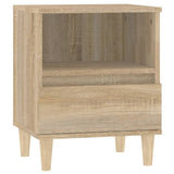 Bedside Cabinet Sonoma Oak 40x35x50 cm - Front View