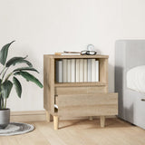 Bedside Cabinet Sonoma Oak 40x35x50 cm - Side View