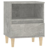 Bedside Cabinet Concrete Grey 40x35x50 cm - Front View