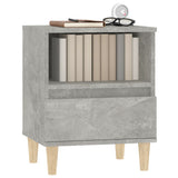 Bedside Cabinet Concrete Grey 40x35x50 cm - Top-Down View