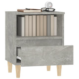 Bedside Cabinet Concrete Grey 40x35x50 cm