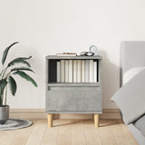 Bedside Cabinets 2 pcs Concrete Grey 40x35x50 cm - Side View