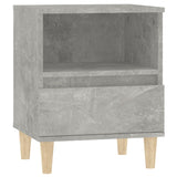 Bedside Cabinets 2 pcs Concrete Grey 40x35x50 cm - Rear View