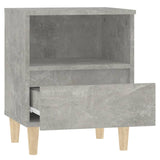 Bedside Cabinets 2 pcs Concrete Grey 40x35x50 cm - Low Angle