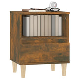 Bedside Cabinet Smoked Oak 40x35x50 cm - Top-Down View