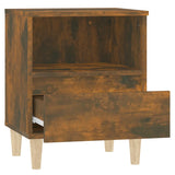 Bedside Cabinet Smoked Oak 40x35x50 cm - Close-Up Angle