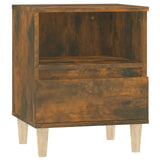 Bedside Cabinets 2 pcs Smoked Oak 40x35x50 cm - Rear View