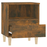 Bedside Cabinets 2 pcs Smoked Oak 40x35x50 cm - Low Angle