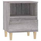 Bedside Cabinet Grey Sonoma 40x35x50 cm - Front View