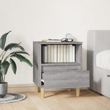 Bedside Cabinet Grey Sonoma 40x35x50 cm - Side View