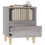 Bedside Cabinet Grey Sonoma 40x35x50 cm - 45-Degree Angle