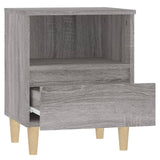 Bedside Cabinet Grey Sonoma 40x35x50 cm - Close-Up Angle