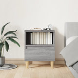 Bedside Cabinets 2 pcs Grey Sonoma 40x35x50 cm - Side View