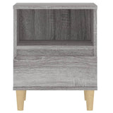 Bedside Cabinets 2 pcs Grey Sonoma 40x35x50 cm - Rear View