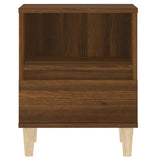 Bedside Cabinet Brown Oak 40x35x50 cm - Rear View