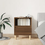 Bedside Cabinets 2 pcs Brown Oak 40x35x50 cm - Side View