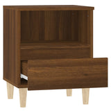 Bedside Cabinets 2 pcs Brown Oak 40x35x50 cm - Low Angle
