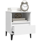 Bedside Cabinet White 40x35x50 cm - 45-Degree Angle