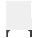 Bedside Cabinet White 40x35x50 cm - Low Angle