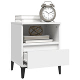 Bedside Cabinets 2 pcs White 40x35x50 cm - 45-Degree Angle