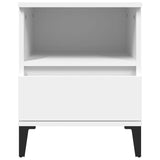 Bedside Cabinets 2 pcs White 40x35x50 cm - Close-Up Angle