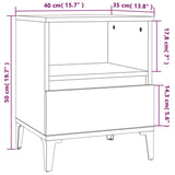 Bedside Cabinets 2 pcs White 40x35x50 cm - Extra Image