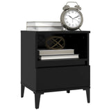Bedside Cabinet Black 40x35x50 cm - Top-Down View