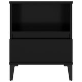 Bedside Cabinet Black 40x35x50 cm