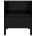 Bedside Cabinet Black 40x35x50 cm